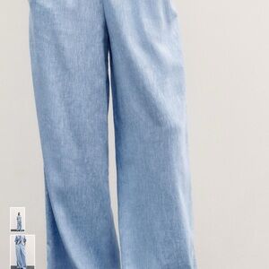 Zara Sky Blue Wide Leg Trousers
